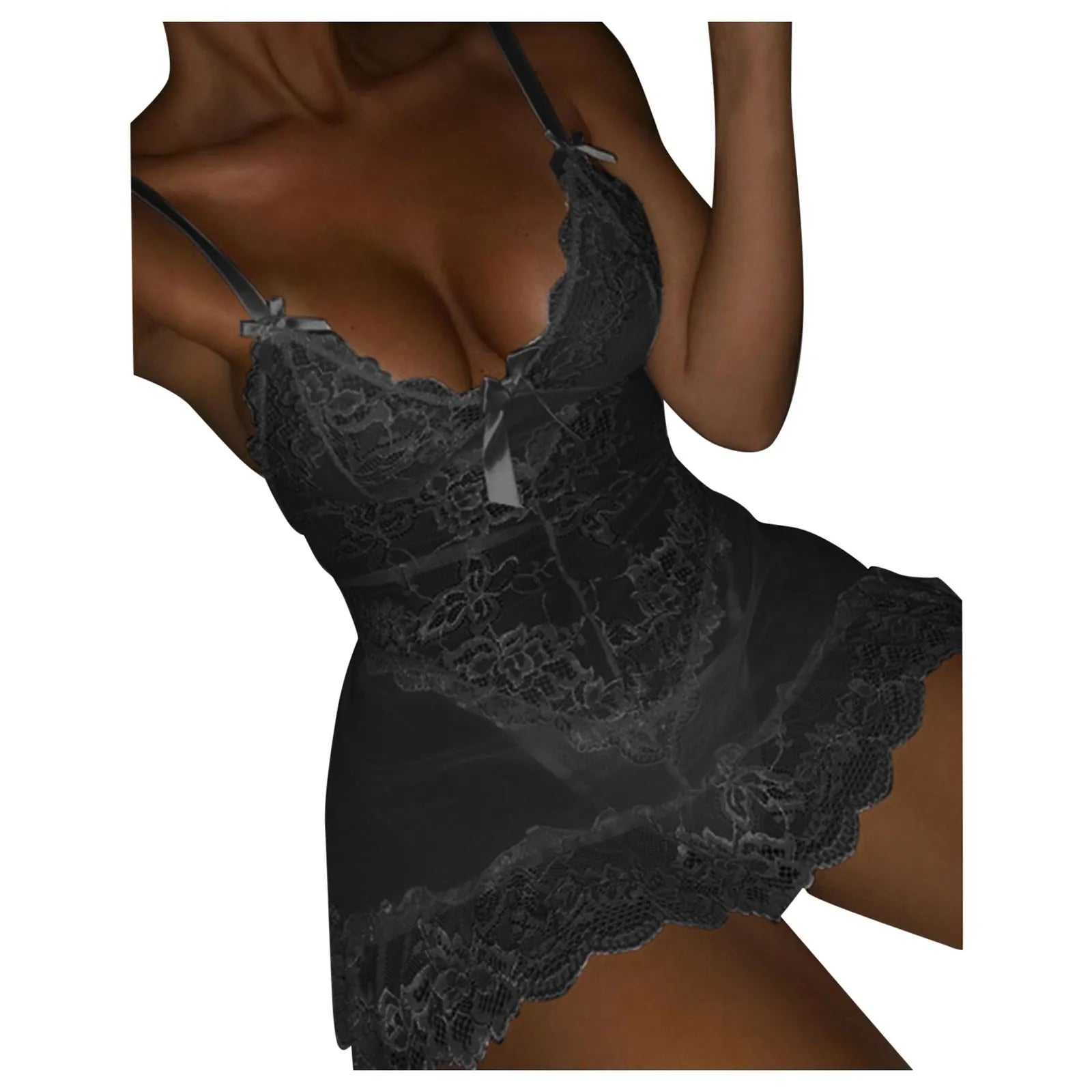 Sexy Lingerie Set for Women Ladies Sexy Valentine Lingerie Lace Babydoll Underwear Nightwear Sleepwear Ropa Interior Femenina